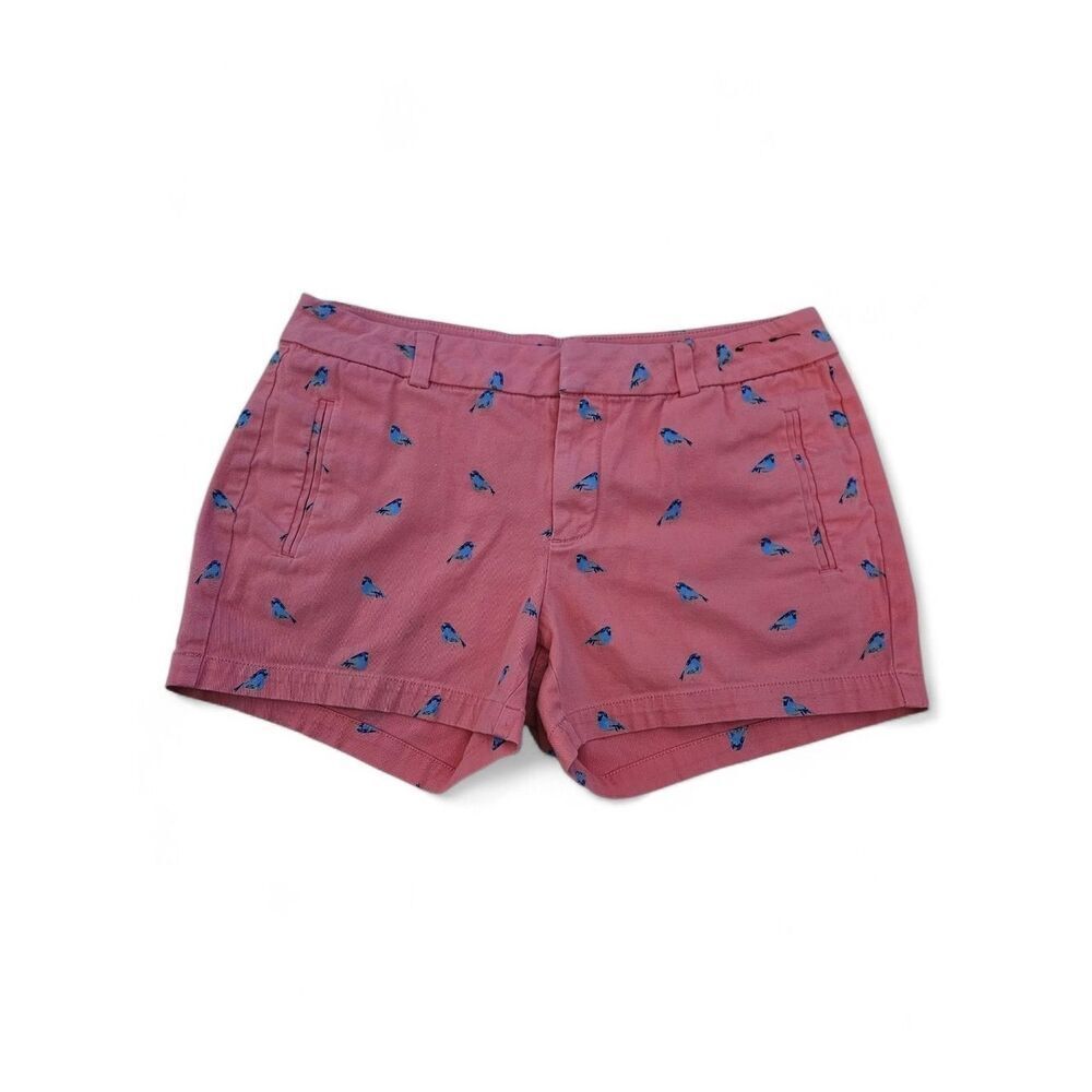 a.n.a Rose Pink High-Waist Shorts with Blue Bird Print Size 6